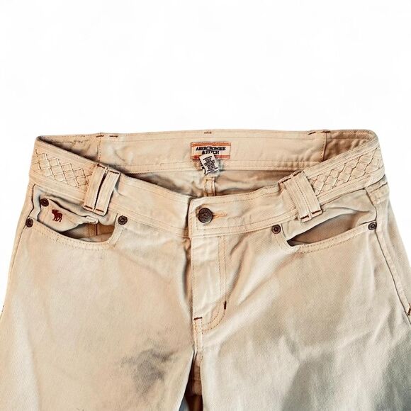 Abercrombie-fitch Women's White Jeans, Size 4 Y2K - Picture 4 of 8